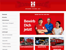 Tablet Screenshot of hasse-transport.de